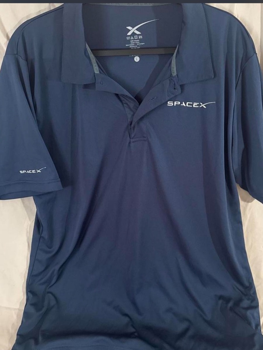 Men's Navy SPACEX Polo Shirt